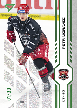 Petr Moravec Hradec Kralove Tipsport ELH 2024/25 SportZoo 2. serie Green Glitter /30 #314